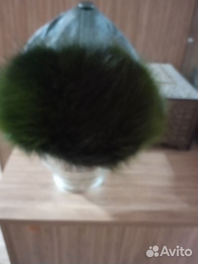 Шапка кожаная с мехом