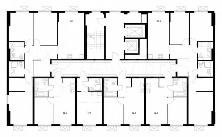 1-к. квартира, 32,3 м², 10/16 эт.