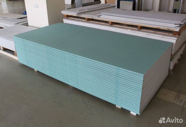 Гипсокартон влагостойкий 12.5 мм