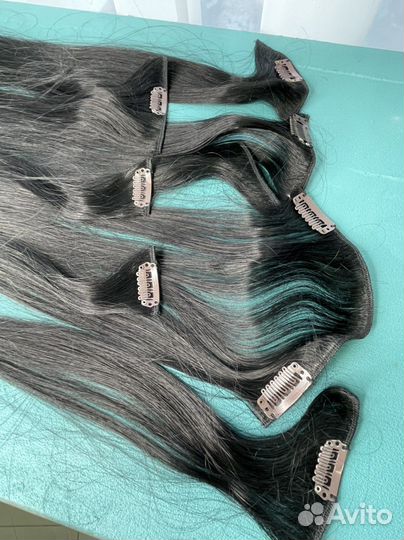 Волосы для наращивания на заколках, 60 см