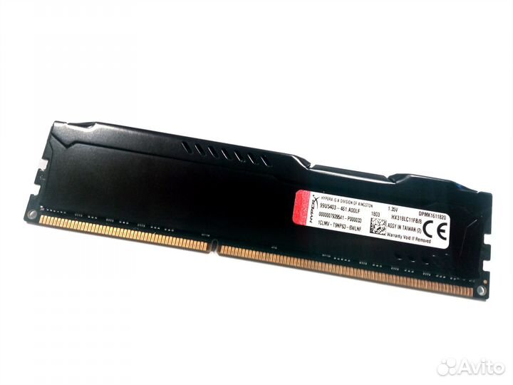 Kingston HyperX fury DDR3L 8gb Оперативная память