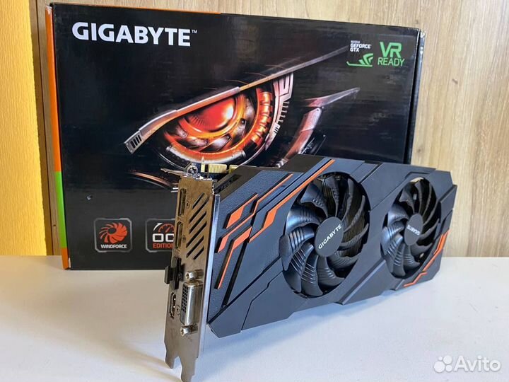 Видеокарта GTX 1070 windforce 8GB гарантия