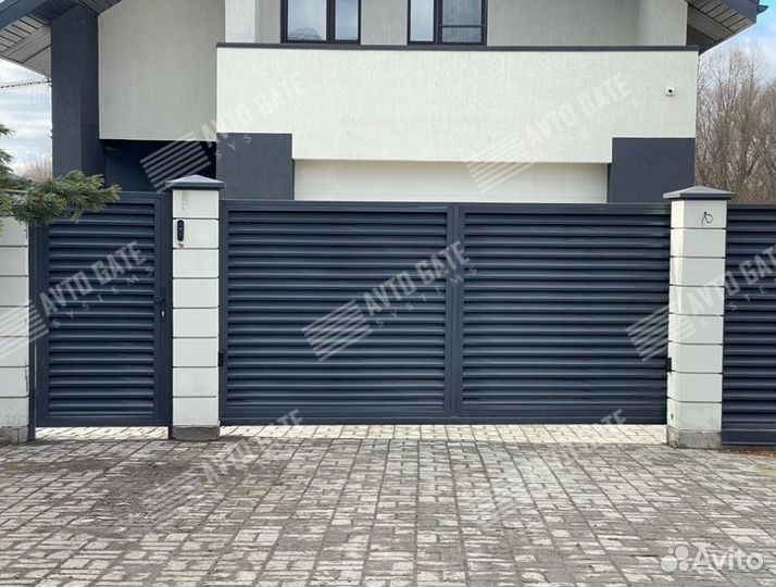 Откатные ворота жалюзи