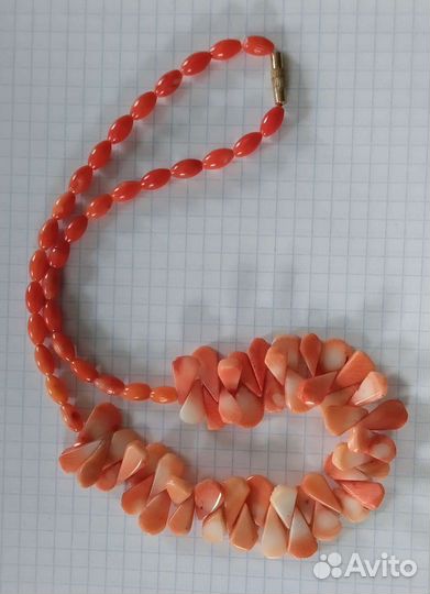 Коралловое колье винтаж