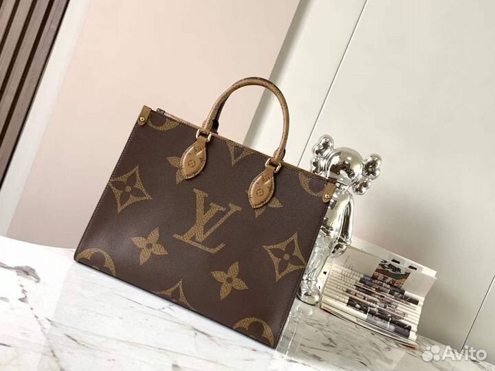 Сумка тоут женская louis vuitton on the go pm