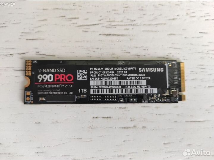 Твердотельный ssd диск 1Tb Samsung 990 Pro PCIe4.0