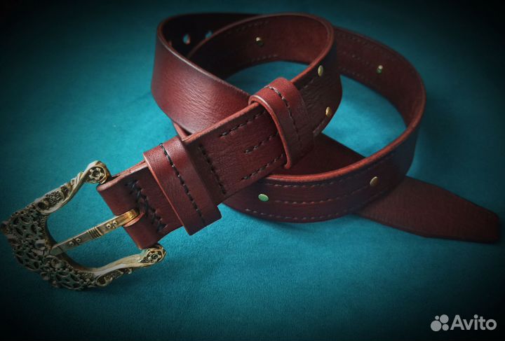 Ремень ручной работы из натуральной кожи