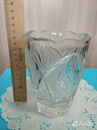 Ваза из кобальтового стекла, ссср, винтаж