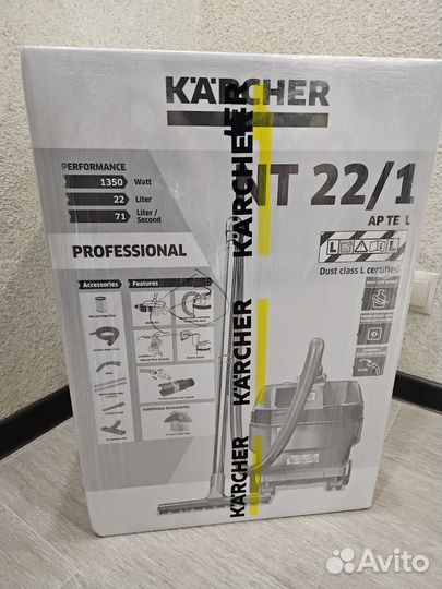 Пылесос Karcher NT 22/1 Ap Te L Новый с розеткой