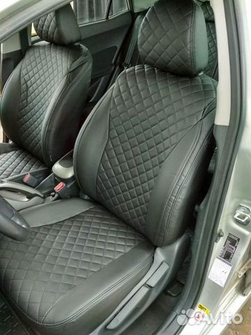 Чехлы из экокожи Ромб на Toyota Auris от Автопилот