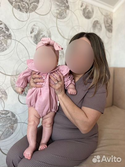 Муслиновый боди 62-68