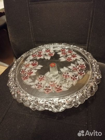 Ваза для десерта на ножке, цветное стекло