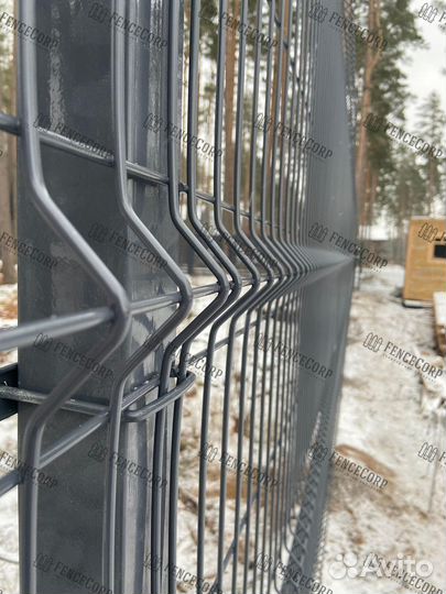 Забор из Гиттер 3Д 5 мм. 1.5 метра под ключ