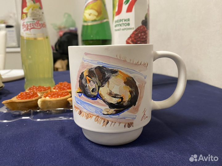 Кружка ручной работы. Flëur - Теплые коты