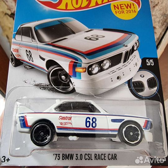 '73 BMW E9 3.0 CSL Race Car 2016 Hot Wheels 1:64
