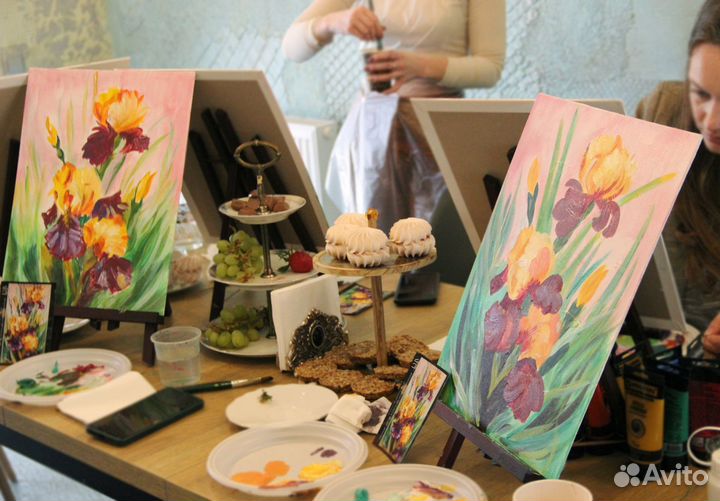 Мастер-класс по рисованию (арт-вечеринка)от 4 чел
