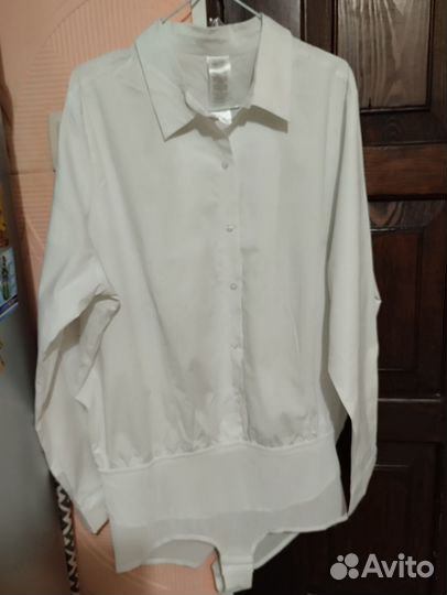 Рубашка белая женская 58р
