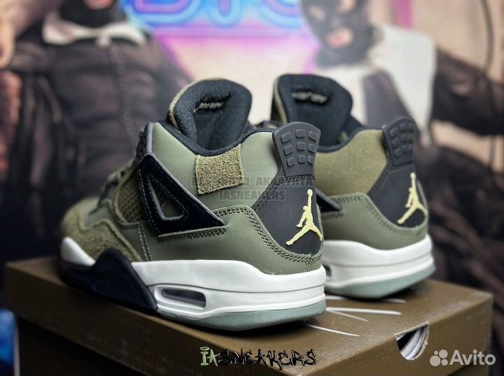 Кроссовки Nike Air Jordan 4 Olive 41-46