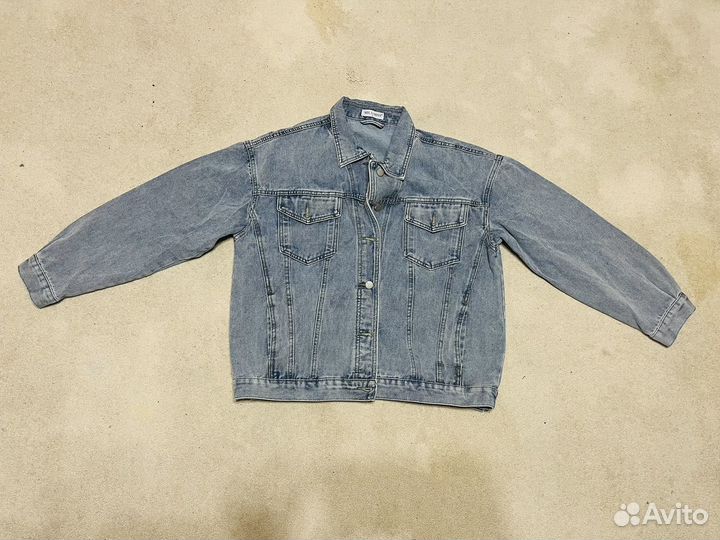 Новая куртка джинсовая оверсайз р.48-50