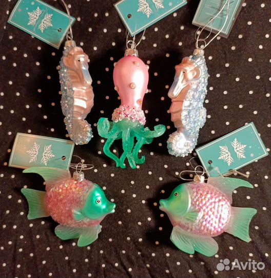 Елочные игрушки стекло новые