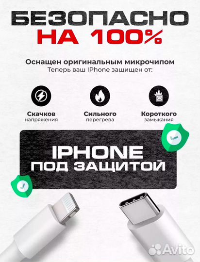 Зарядка на iPhone 25w с кабелем type c