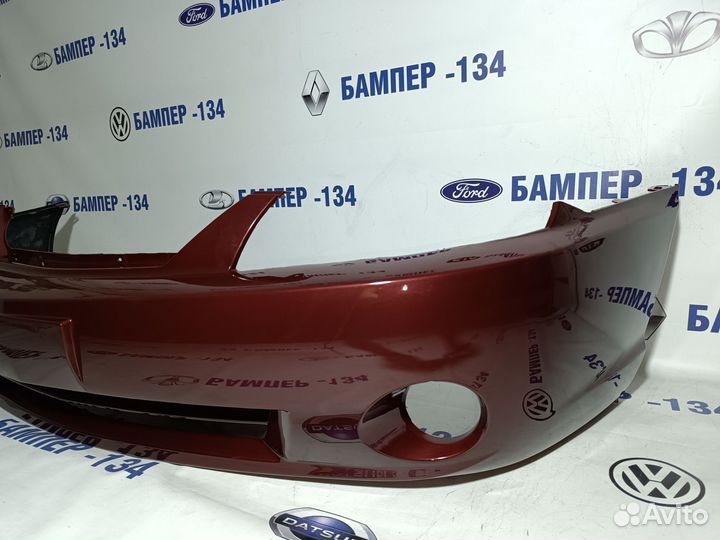 Бампер передний kia spectra красный