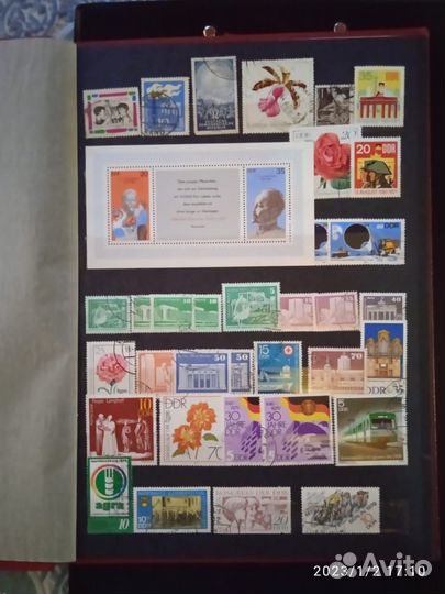 Альбом и Почтовые марки и блоки гдр