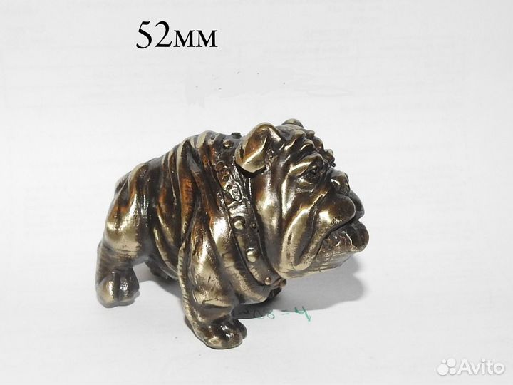 Бульдог - статуэтка из бронзы