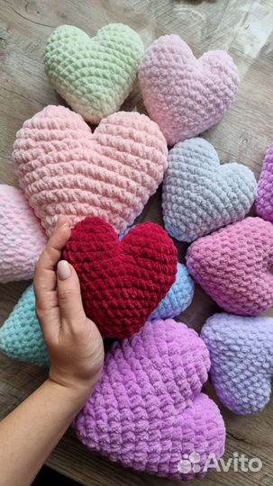 Сердечки плюшевые