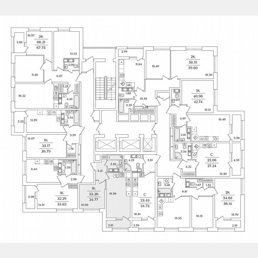 1-к. квартира, 34,8 м², 12/22 эт.