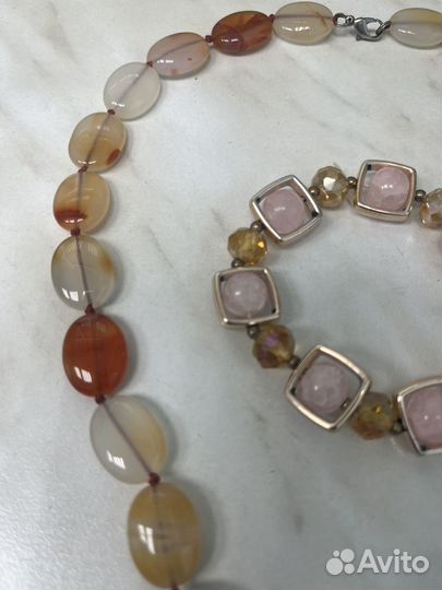 Бусы из натуральных камней, браслет