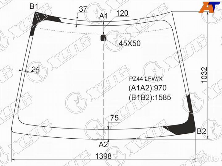 Лобовое стекло на Mitsubishi Colt 02-12г