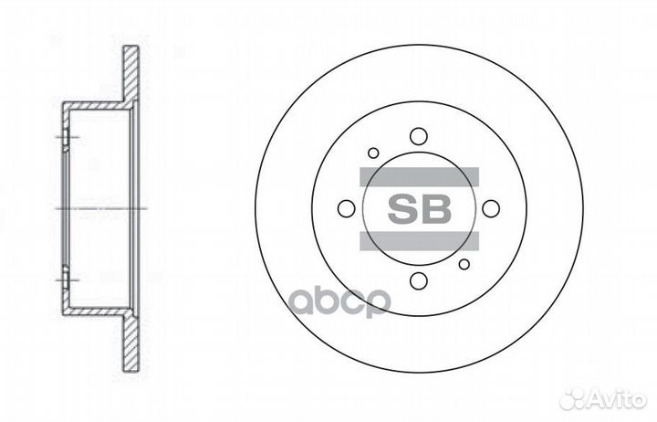 Диск тормозной задний hyundai sonata 98-01 SD10