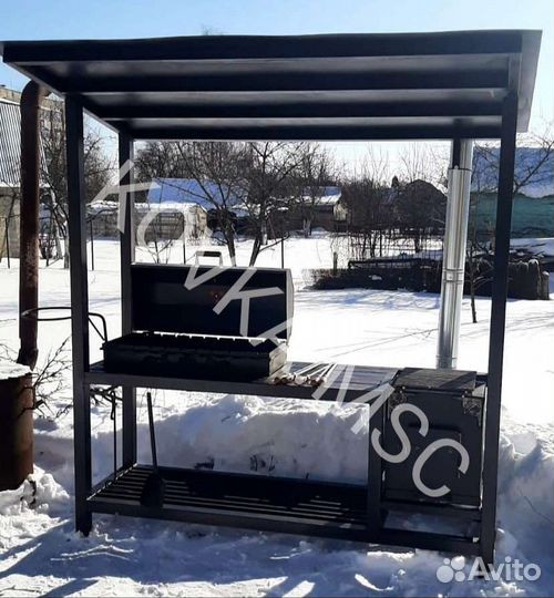 Мангал с крышей