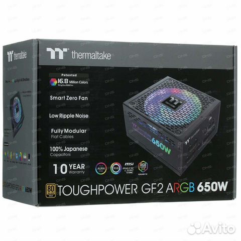 Блок питания Thermaltake 650 argb 80+gold