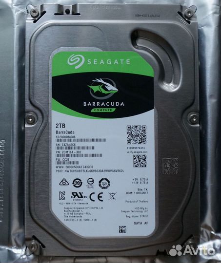 Исправный 2Tb Seagate Barracuda 3.5''