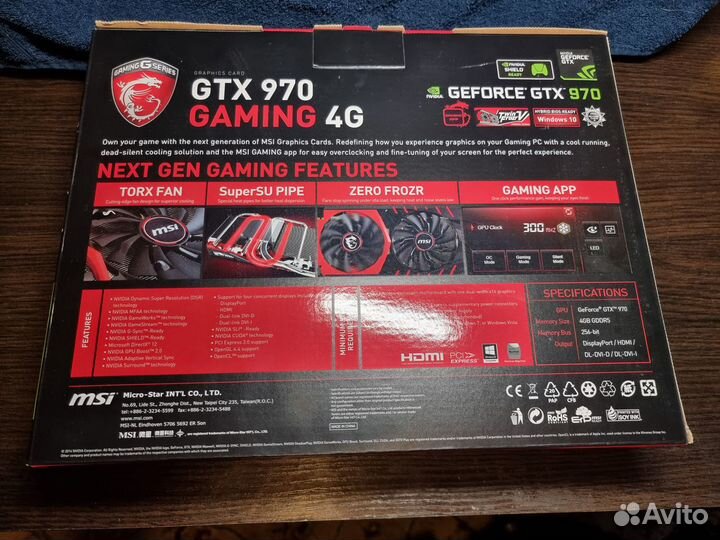 Видеокарта MSI GeForce GTX 970 Gaming 4G