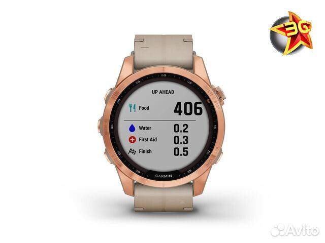 Часы Garmin Fenix 7S Sapphire Solar Leather Rose G