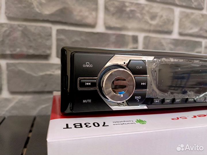 Магнитола Pioneer 1DIN 12в с bluetooth