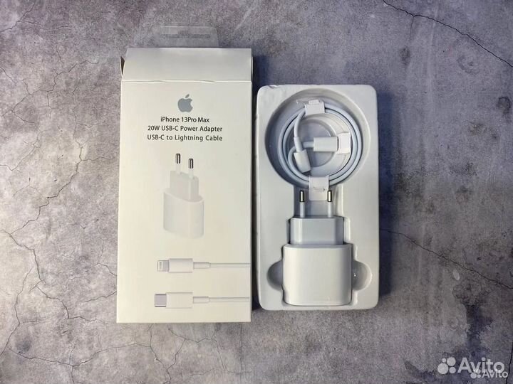 Быстрая зарядка Apple 20w (блок+кабель)