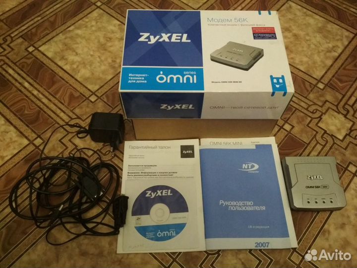 Модем zyxel omni 56k mini