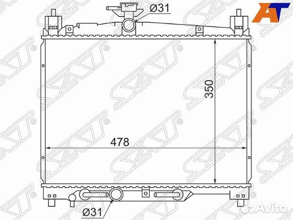 Радиатор toyota, toyota echo, toyota platz, toyota platz/echo CP1 99-05, toyota platz/echo 99-05 #CP