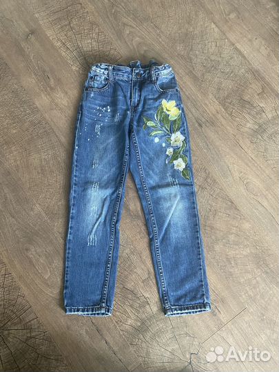 Джинсы для девочки 128-130