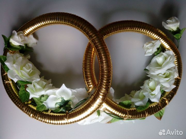 Свадебные кольца на машину