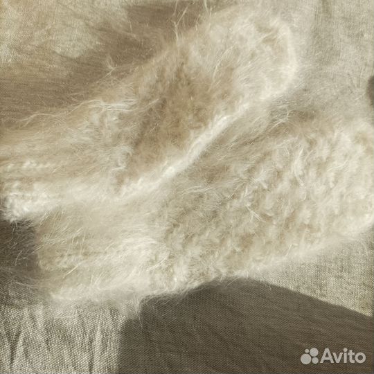 Варежки вязаные из козьего пуха ручная работа