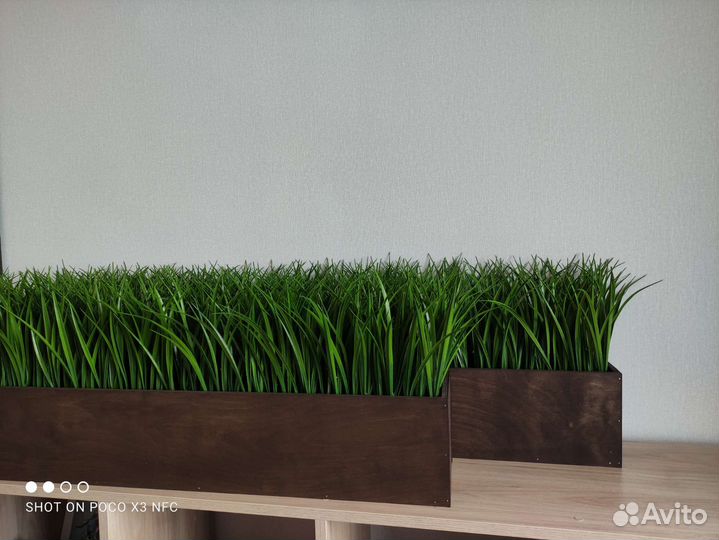 Искусственная трава в ящике