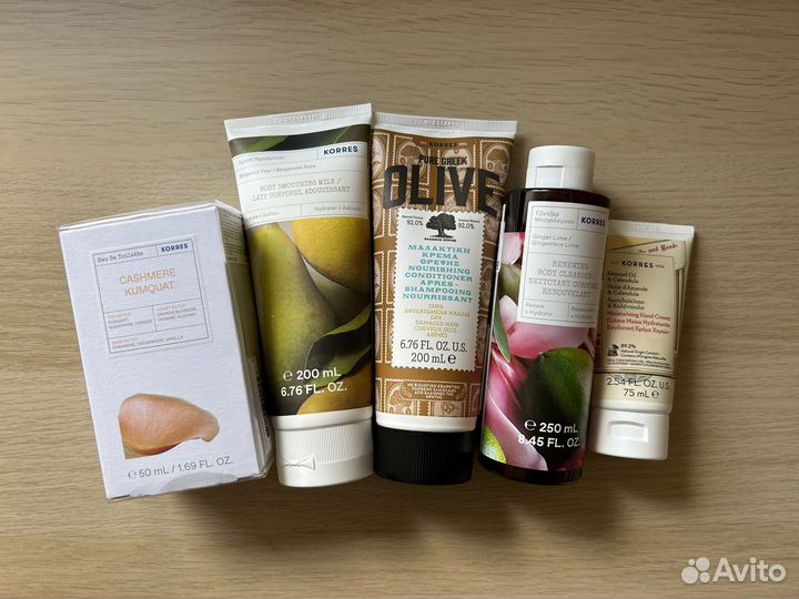 Korres парфюм, крем для рук, гель для душа новое