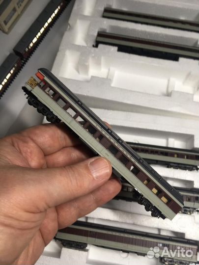 Железная дорога 9 мм вагоны 6 шт Arnold- Rivarossi