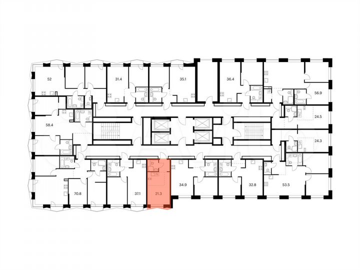 Квартира-студия, 21,3 м², 15/32 эт.