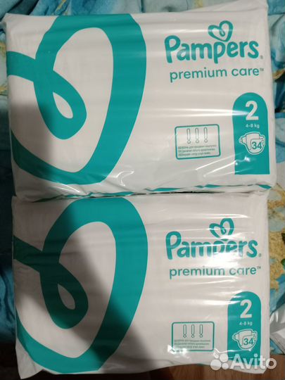 Подгузники pampers premium care 2